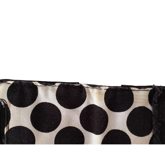 Thirty One Retro Metro Fold Up Wallet Black And White Polka Dot Print Cards Cash - Picture 10 of 10